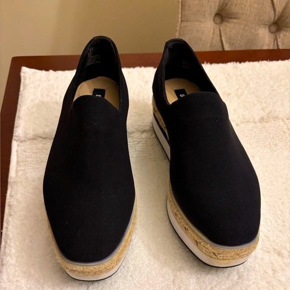 DKNY Black Slip-On Sneakers for Women, Dkny lior platform espadrilles size 7,5 - Picture 9 of 15